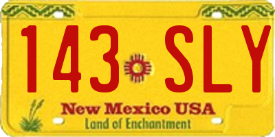 NM license plate 143SLY