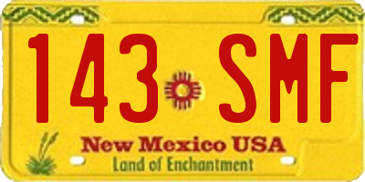 NM license plate 143SMF