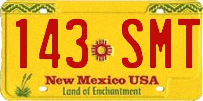 NM license plate 143SMT