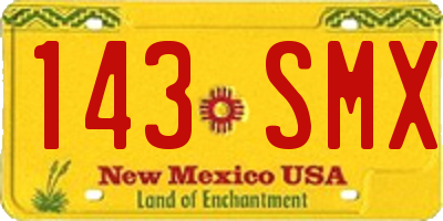 NM license plate 143SMX