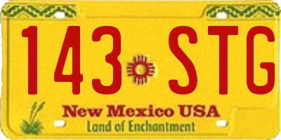 NM license plate 143STG