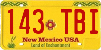 NM license plate 143TBI