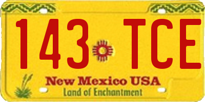 NM license plate 143TCE