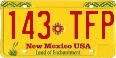 NM license plate 143TFP