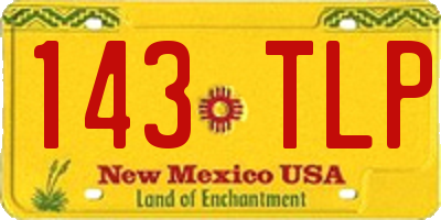 NM license plate 143TLP