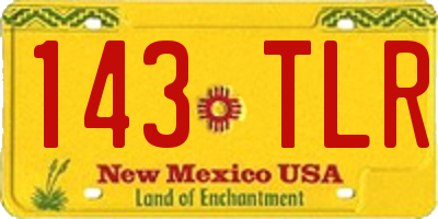 NM license plate 143TLR