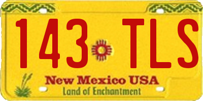 NM license plate 143TLS
