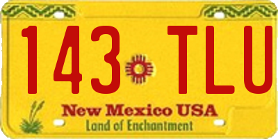NM license plate 143TLU