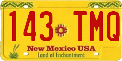 NM license plate 143TMQ