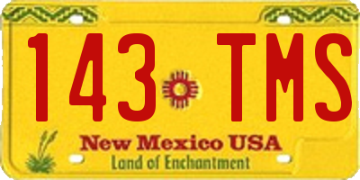 NM license plate 143TMS