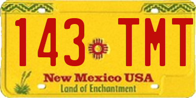 NM license plate 143TMT
