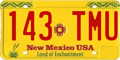 NM license plate 143TMU