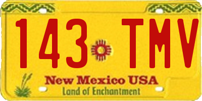 NM license plate 143TMV