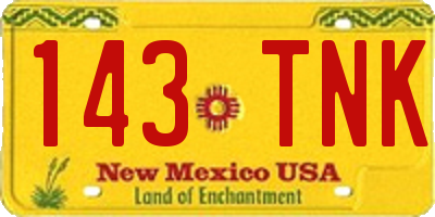 NM license plate 143TNK
