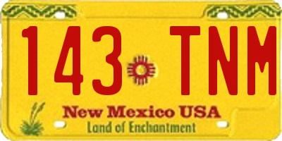 NM license plate 143TNM