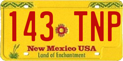 NM license plate 143TNP