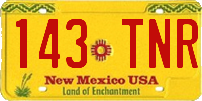 NM license plate 143TNR