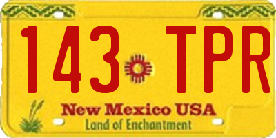 NM license plate 143TPR