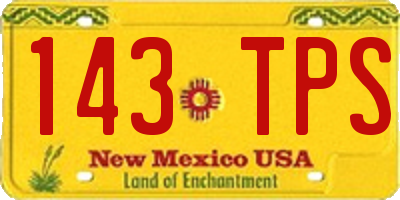NM license plate 143TPS