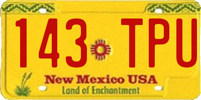 NM license plate 143TPU
