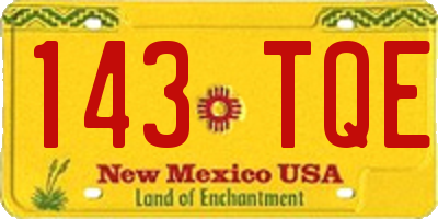 NM license plate 143TQE