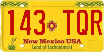 NM license plate 143TQR