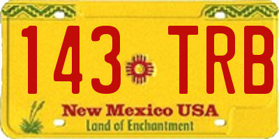 NM license plate 143TRB