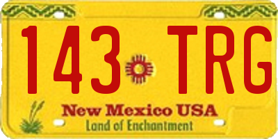 NM license plate 143TRG