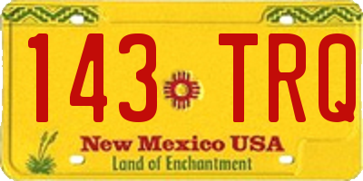 NM license plate 143TRQ