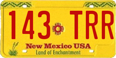 NM license plate 143TRR