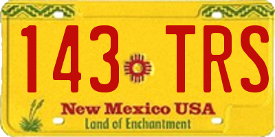 NM license plate 143TRS