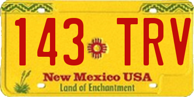 NM license plate 143TRV