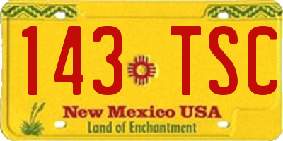NM license plate 143TSC