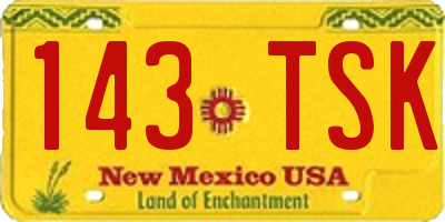 NM license plate 143TSK