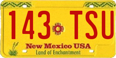 NM license plate 143TSU