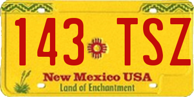 NM license plate 143TSZ