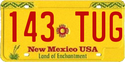 NM license plate 143TUG