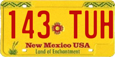 NM license plate 143TUH