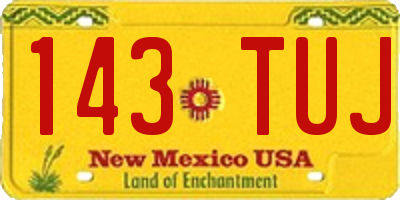 NM license plate 143TUJ