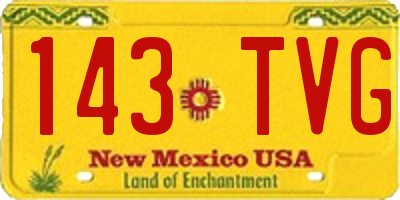 NM license plate 143TVG