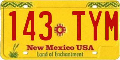 NM license plate 143TYM