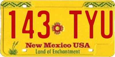 NM license plate 143TYU