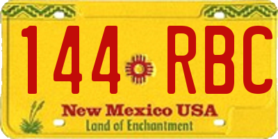 NM license plate 144RBC