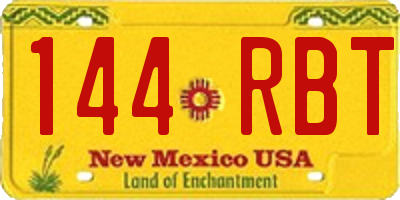 NM license plate 144RBT
