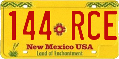 NM license plate 144RCE
