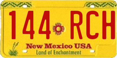 NM license plate 144RCH