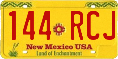 NM license plate 144RCJ
