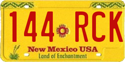 NM license plate 144RCK