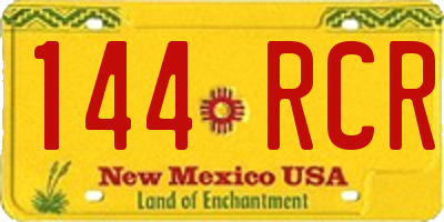 NM license plate 144RCR