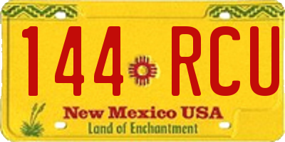 NM license plate 144RCU